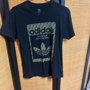 Adidas Black T-Shirt with Gold Logo